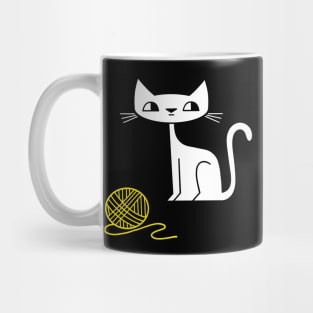 Cat. Yellow Yarn. Mischief Mug